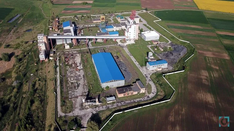 Шахта №10 Нововолинська з висоти