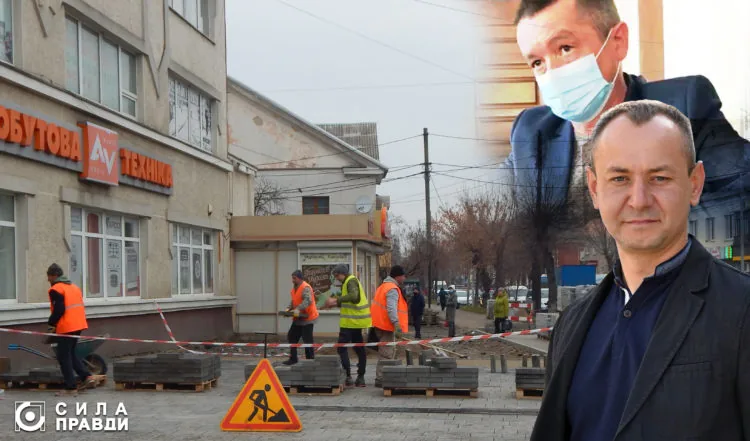 Ремонт вулиці Незалежності у Ковелі біля універмагу