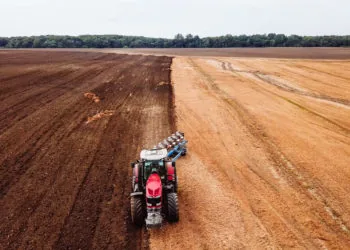 поле, трактор, жнива, земля