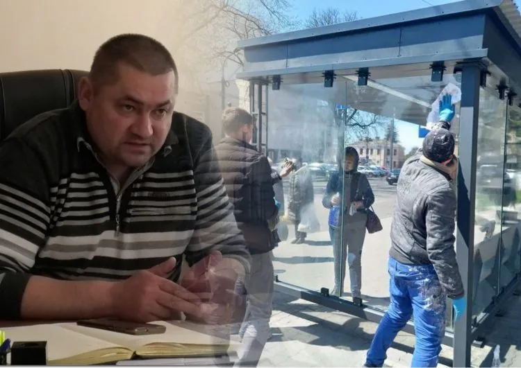 Миття зупинок у Луцьку