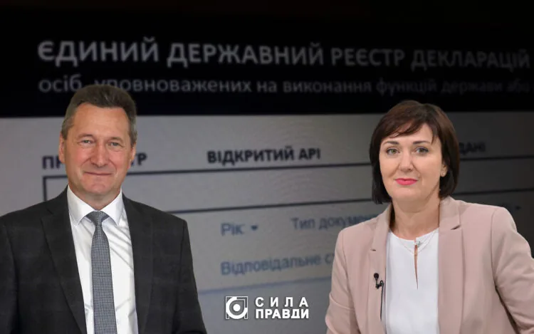 Ірина Вахович і Анатолій Цьось, декларації ректорів