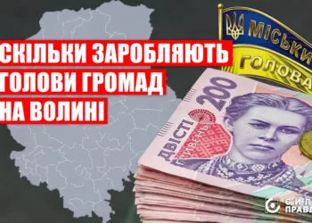 зарплати голів громад Волині
