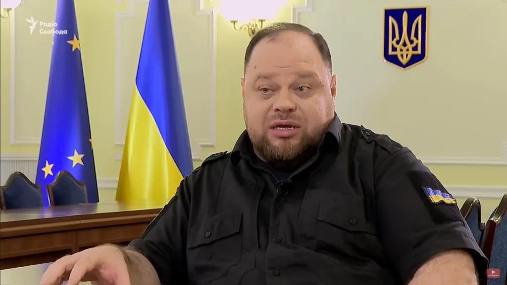 Голова Верховної Ради України Руслан Стефанчук. Скриншот з відеоінтерв’ю «Радіо Свобода» від 23 вересня 2023 року