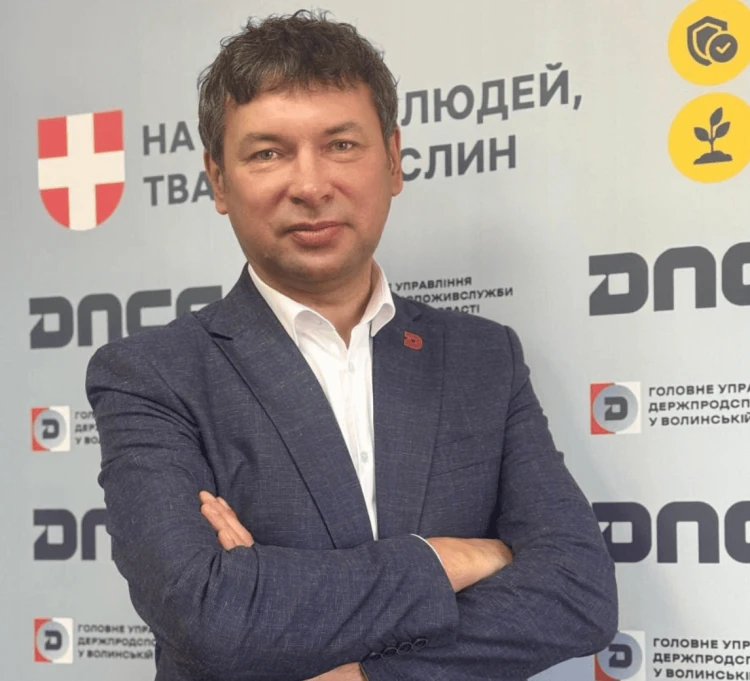 Голова Держпродспоживслужби у Волинській області Володимир Коваль. Джерело: https://voldpss.gov.ua/