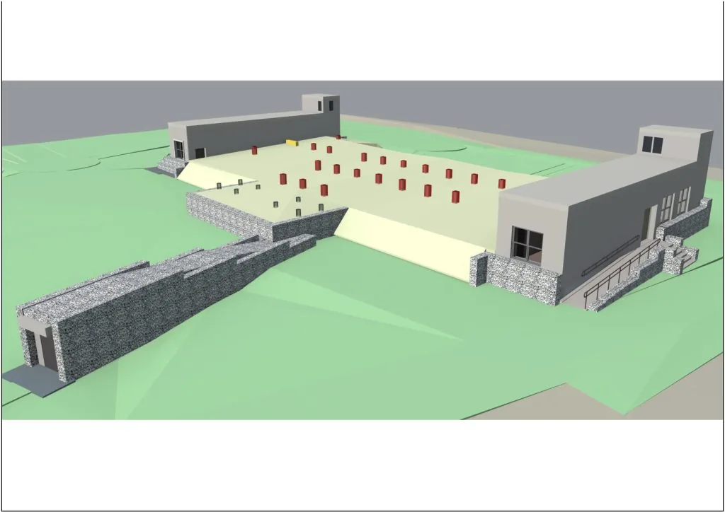 Проєкт укриття володимирського ліцею імені О. Цинкаловського, за яким будують сховище до 1 грудня 2025го.