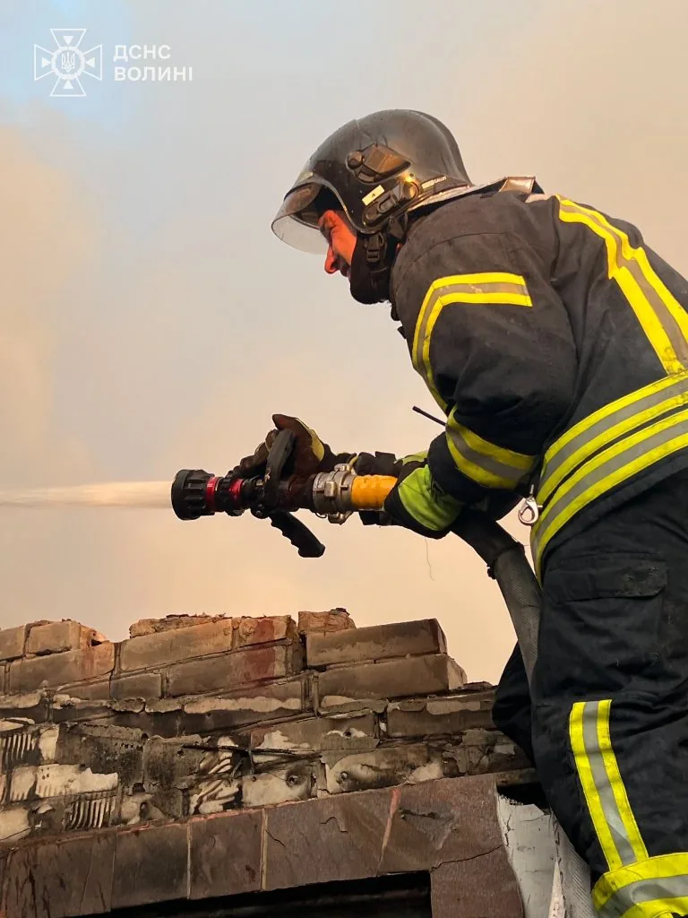 Обстріл Луцька 12 липня 2025 року. Джерело: Головне Управління ДСНС у Волинській області