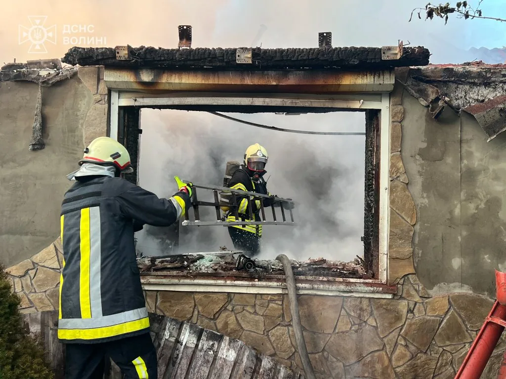 Обстріл Луцька 12 липня 2025 року. Джерело: Головне Управління ДСНС у Волинській області