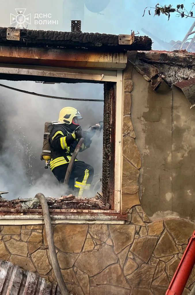 Обстріл Луцька 12 липня 2025 року. Джерело: Головне Управління ДСНС у Волинській області