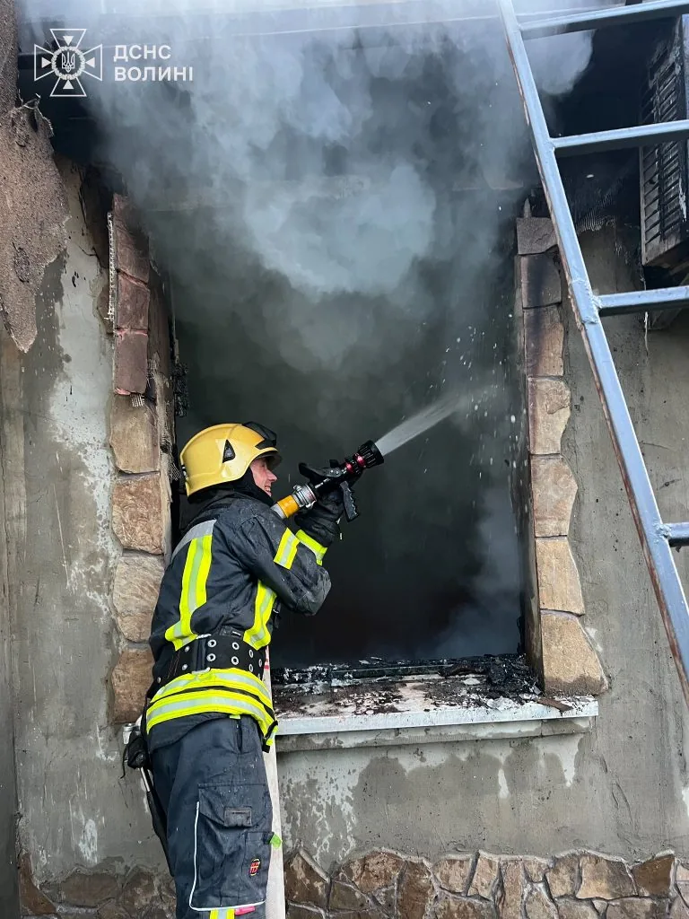 Обстріл Луцька 12 липня 2025 року. Джерело: Головне Управління ДСНС у Волинській області