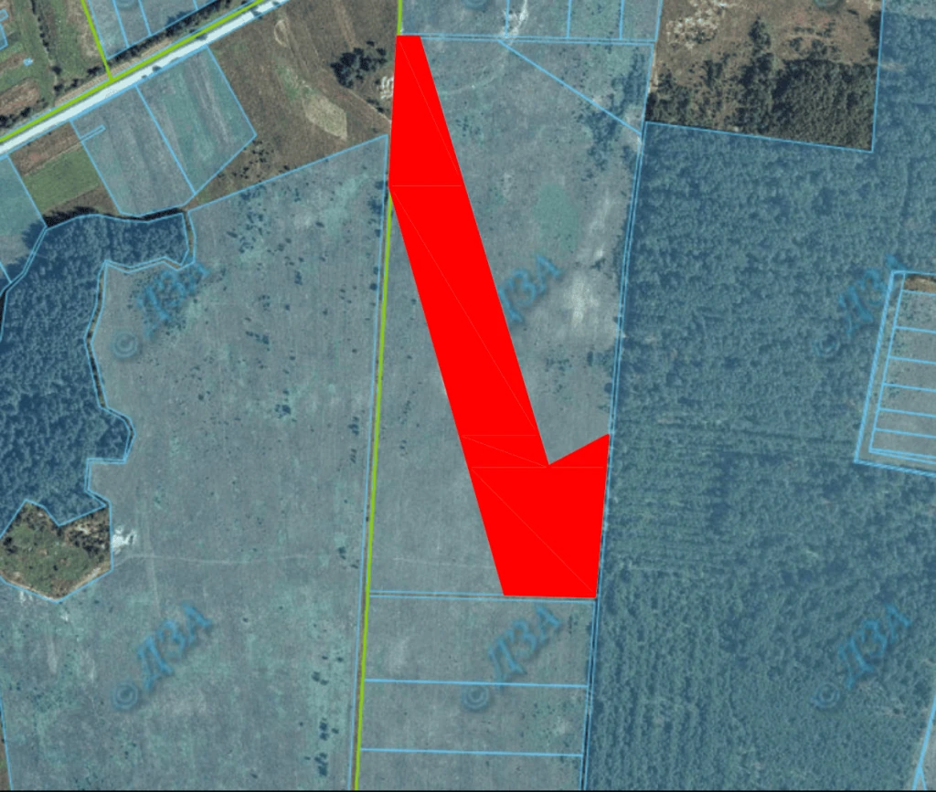 Ділянка площею 5,1 га, на яку планує розширити межі підприємство. Джерело: www.kadastr.live