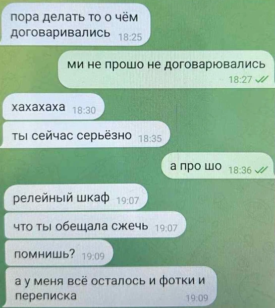 Скріншот із переписки із російськими куратором в ТГ