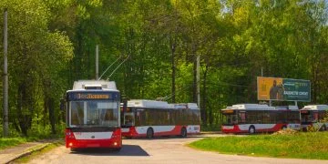 Розворот тролейбусів у Гаразджі