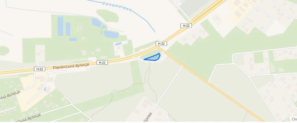 Ділянка розвороту тролейбусів у Гаразджі, яку, ймовірно, незаконно приватизували.