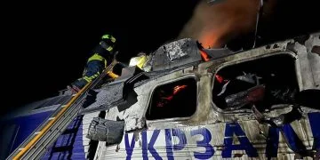 Російська Федерація в ніч на 15 вересня безпілотником атакувала тепловоз на території Волинської області